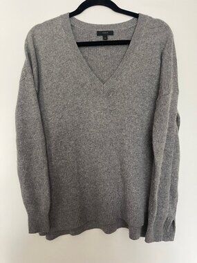 J.Crew Grey Women's V-Neck Sweater